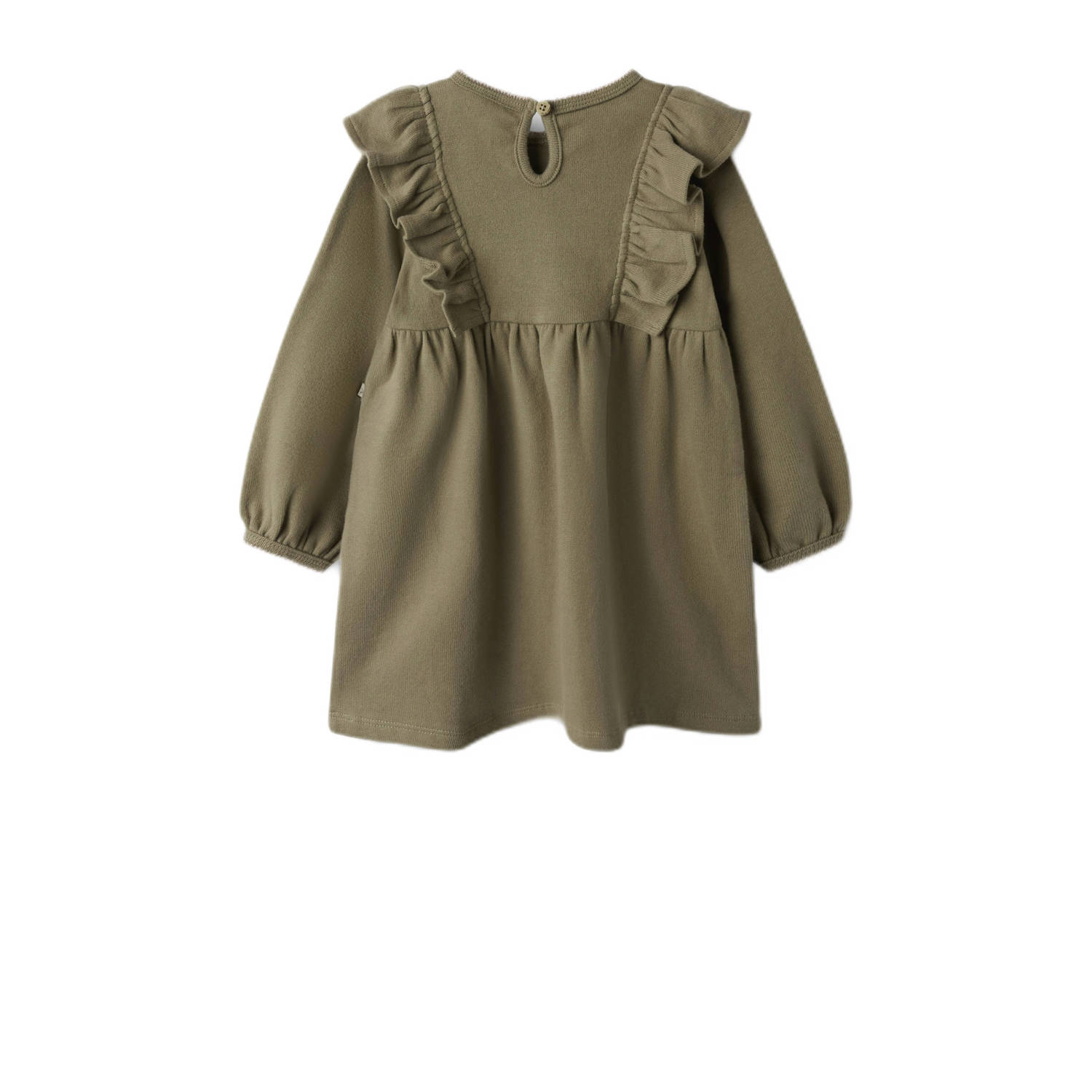 LIL' ATELIER MINI korte jurk olijfgroen