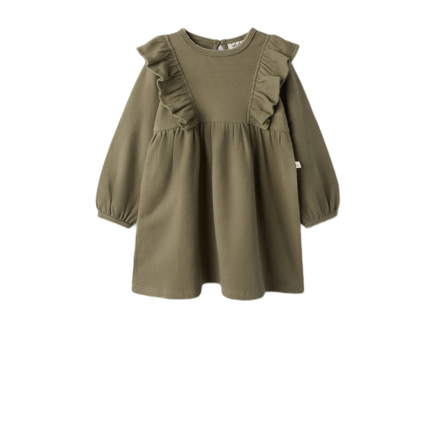 LIL' ATELIER MINI korte jurk olijfgroen