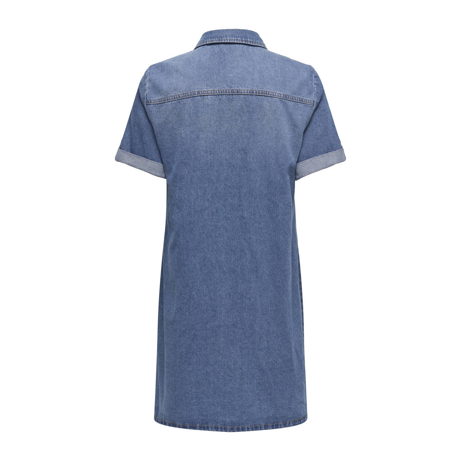 ONLY denim spijkerjurk gebreid medium blue denim