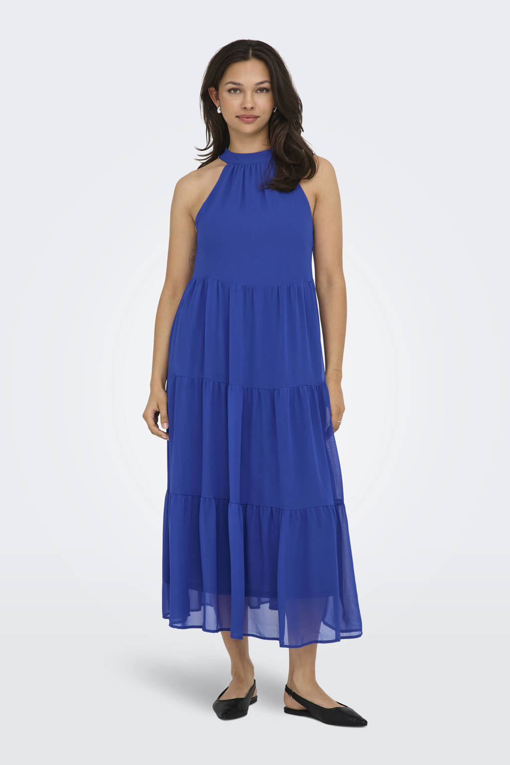 ONLY maxi jurk blauw kopen? Morgen in huis wehkamp