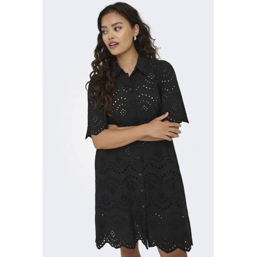 ONLY jurk broderie zwart afbeelding