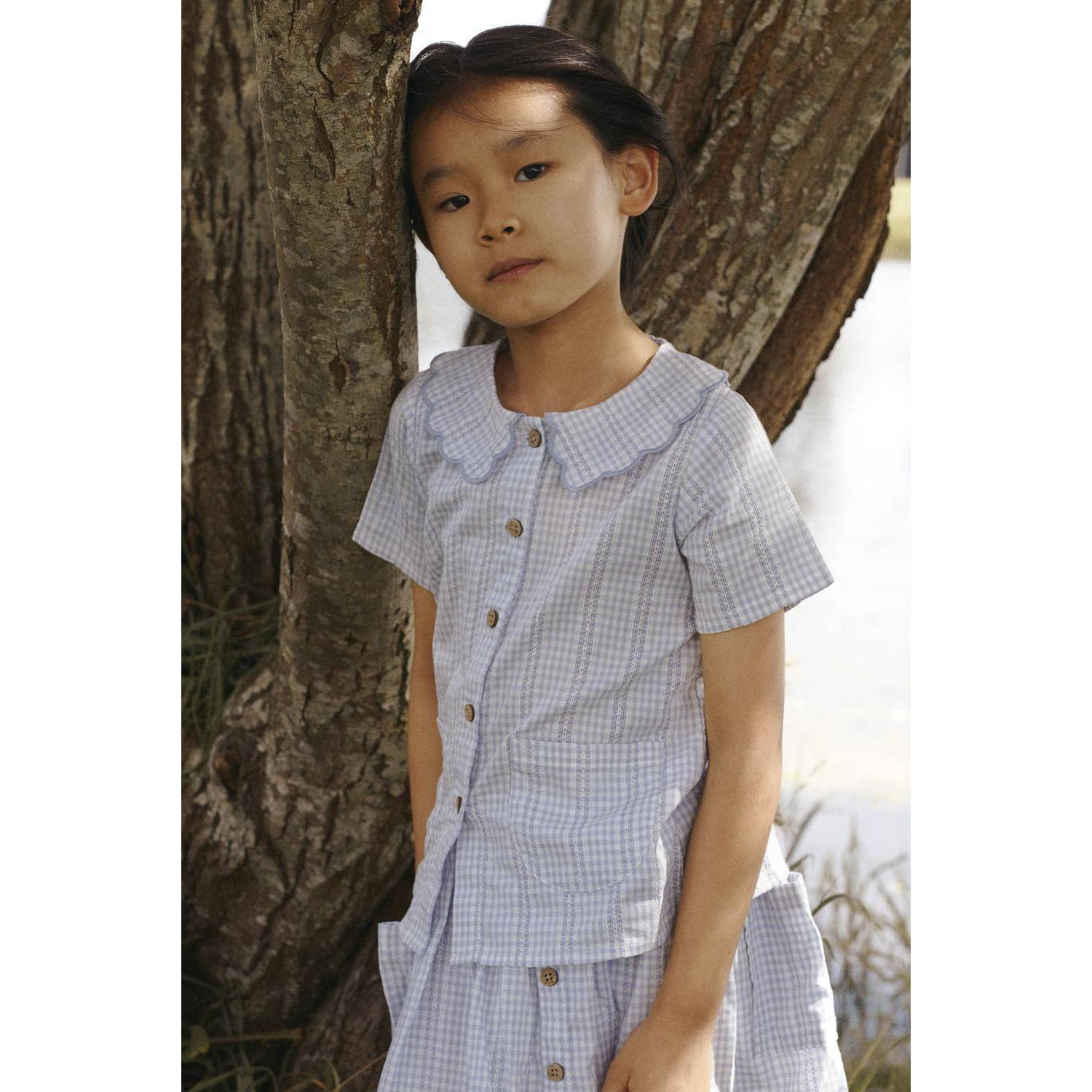 LIL' ATELIER MINI korte rok lichtblauw