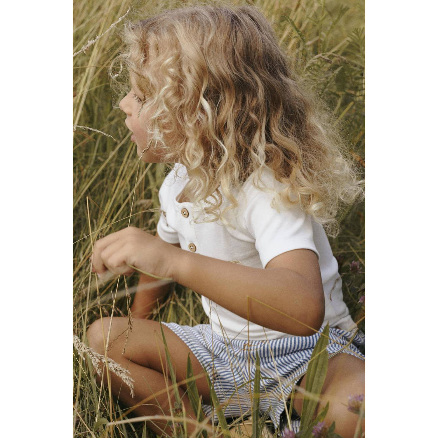 LIL' ATELIER MINI regular casual short blauw