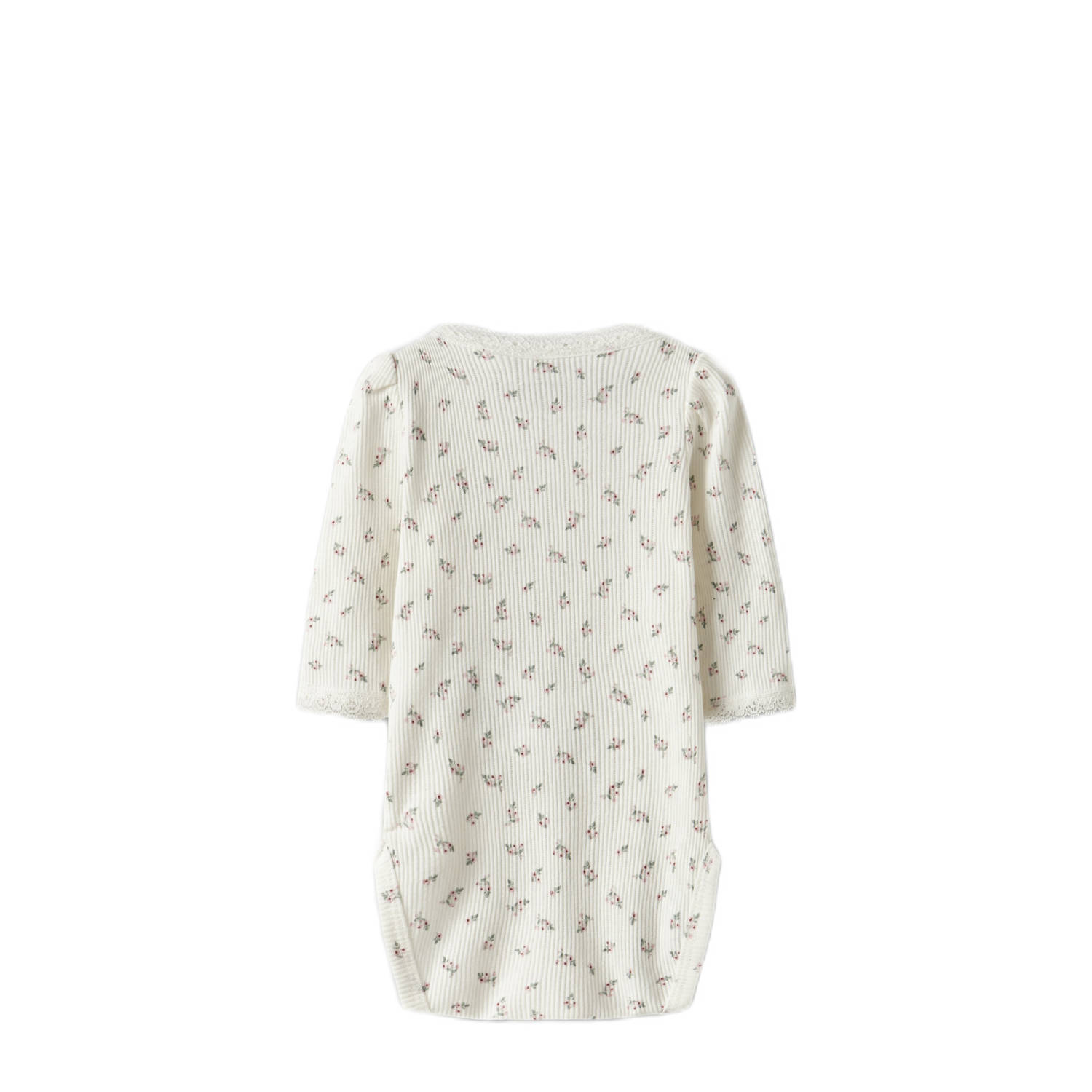 NAME IT BABY romper NBFHOISE met bloemenprint ecru