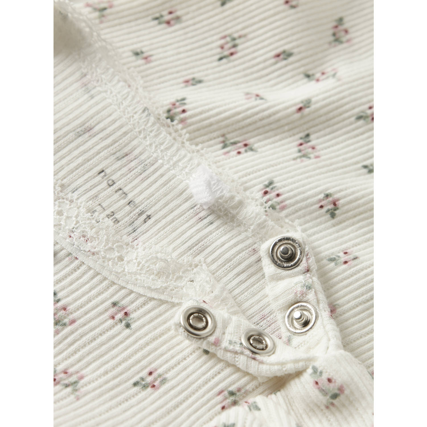 NAME IT BABY romper NBFHOISE met bloemenprint ecru