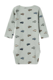 thumbnail: NAME IT BABY romper NBMHUKAB  met all over print grijsblauw