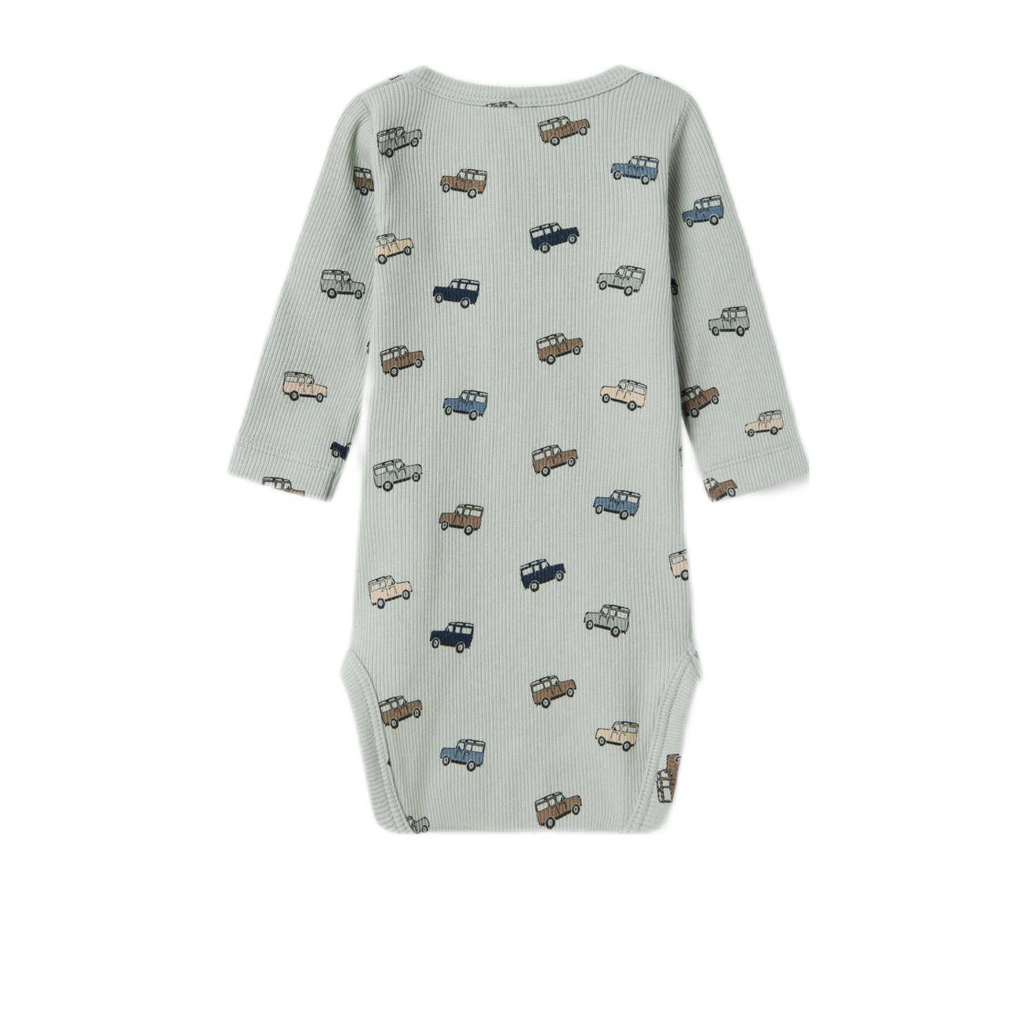 NAME IT BABY romper NBMHUKAB met all over print grijsblauw