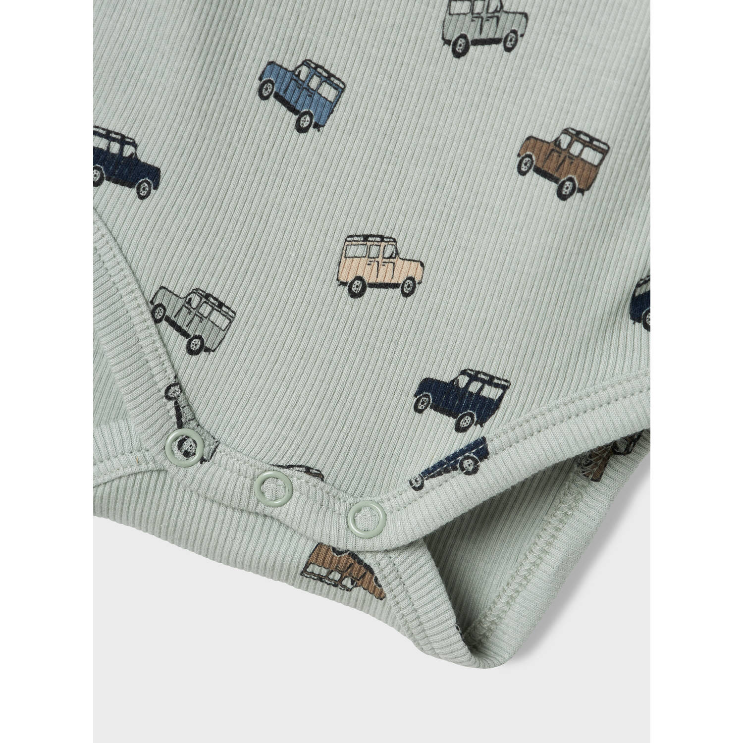 NAME IT BABY romper NBMHUKAB met all over print grijsblauw