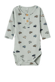 thumbnail: NAME IT BABY romper NBMHUKAB  met all over print grijsblauw
