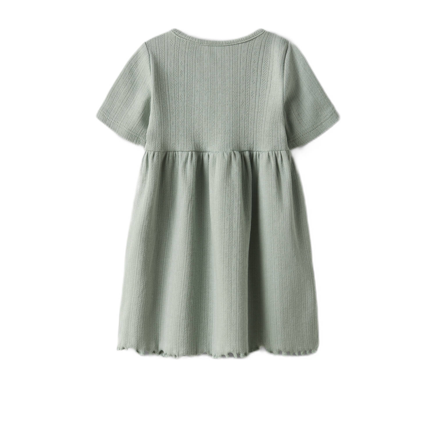 NAME IT BABY korte jurk gebreid turquoise