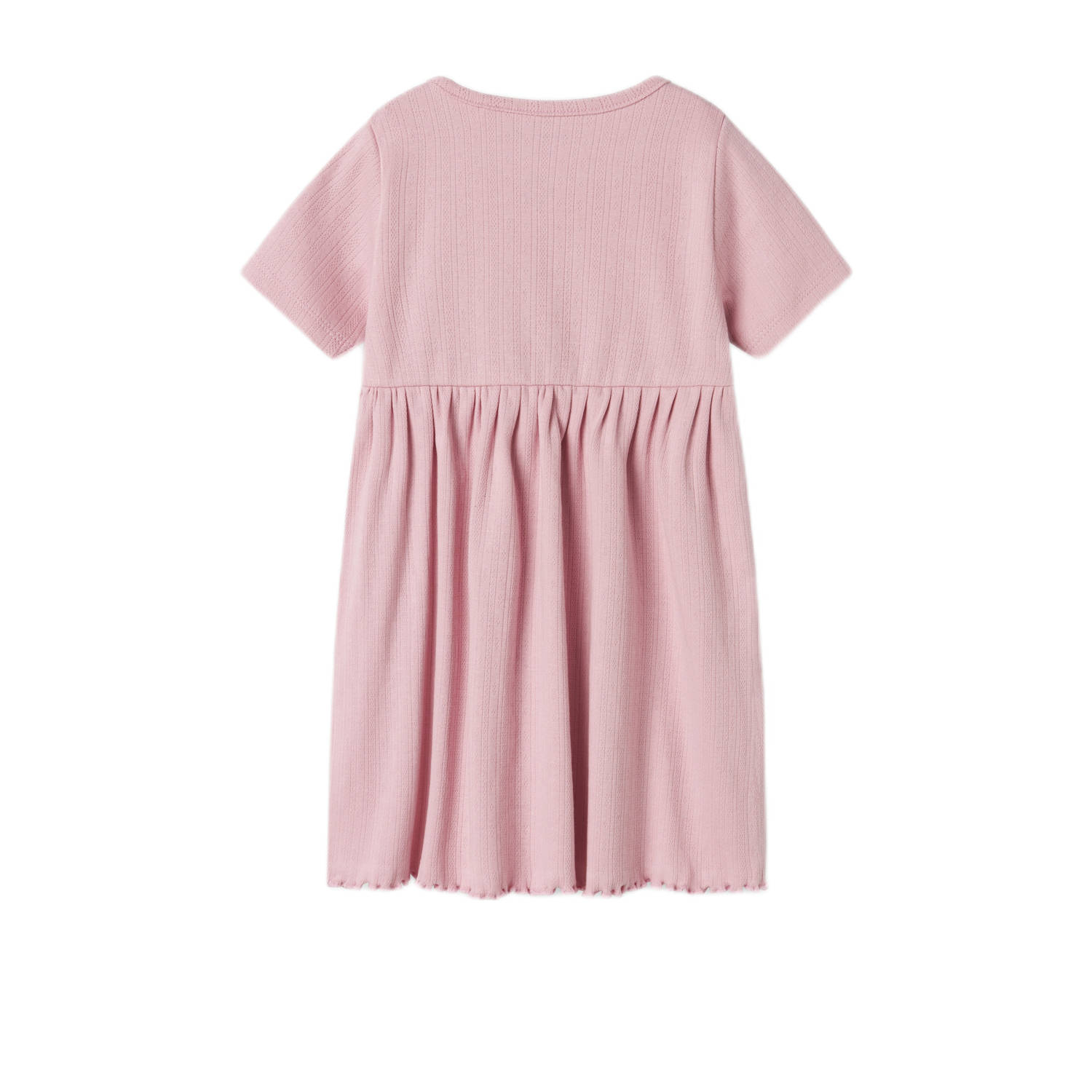 NAME IT BABY korte jurk gebreid rosé