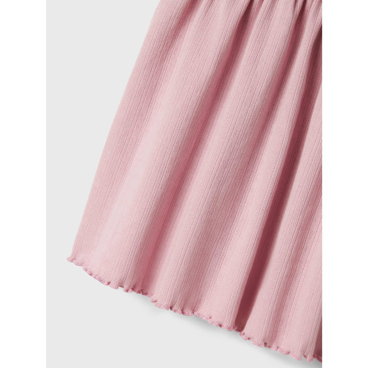 NAME IT BABY korte jurk gebreid rosé