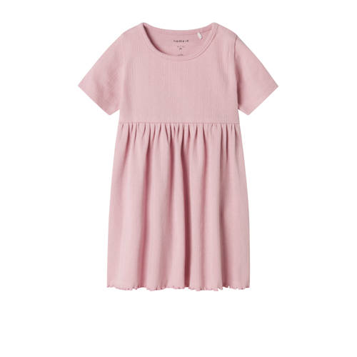 NAME IT BABY korte jurk gebreid roze afbeelding