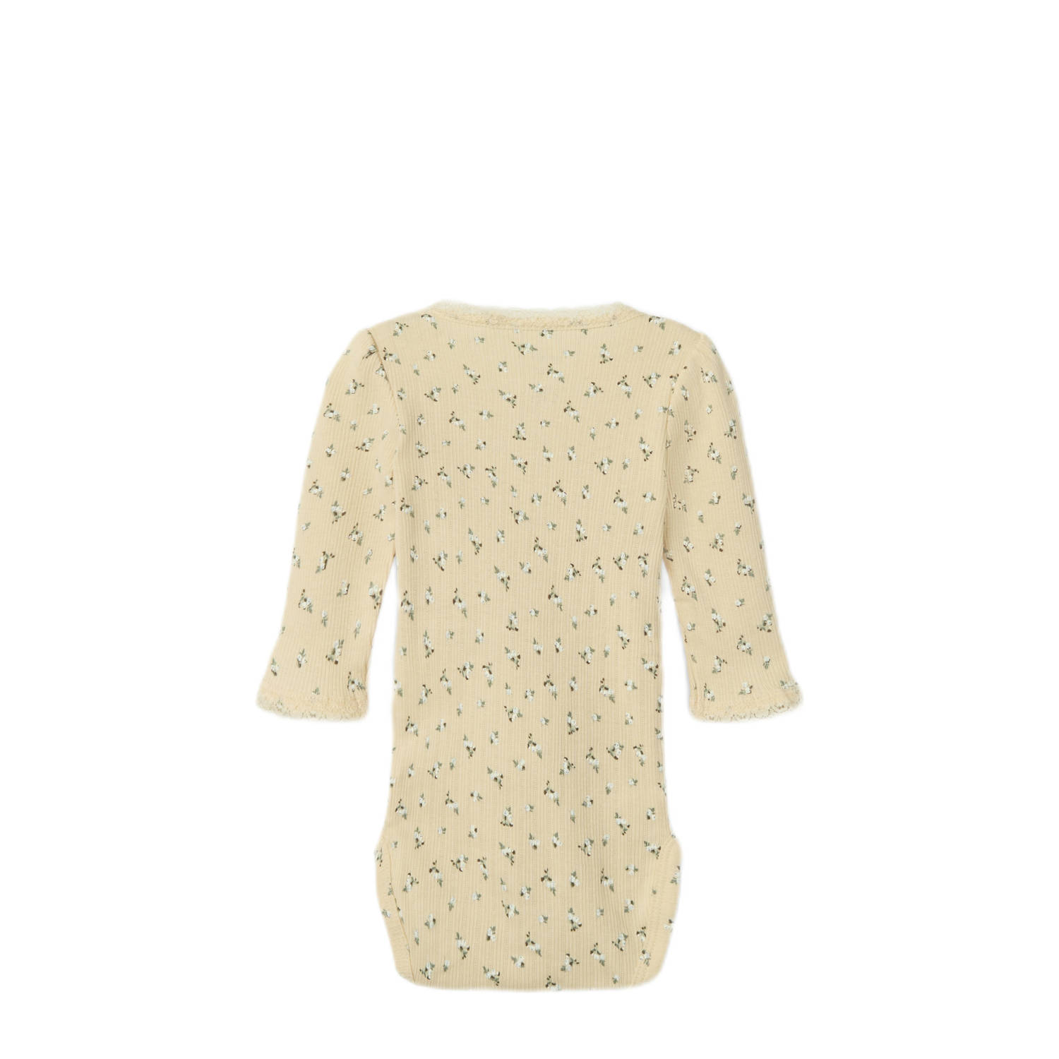 NAME IT BABY romper NBFHOISE met bloemenprint lichtgeel