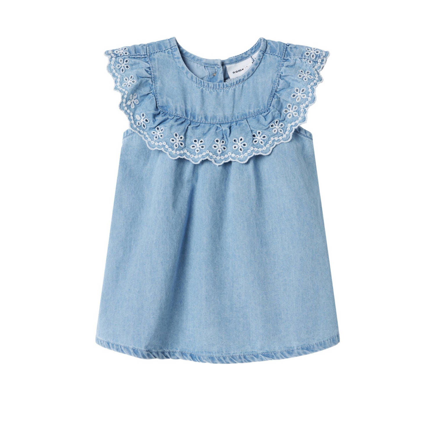 NAME IT BABY spijkerjurk broderie light blue denim