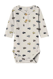 thumbnail: NAME IT BABY romper NBMHUKAB  met all over print beige