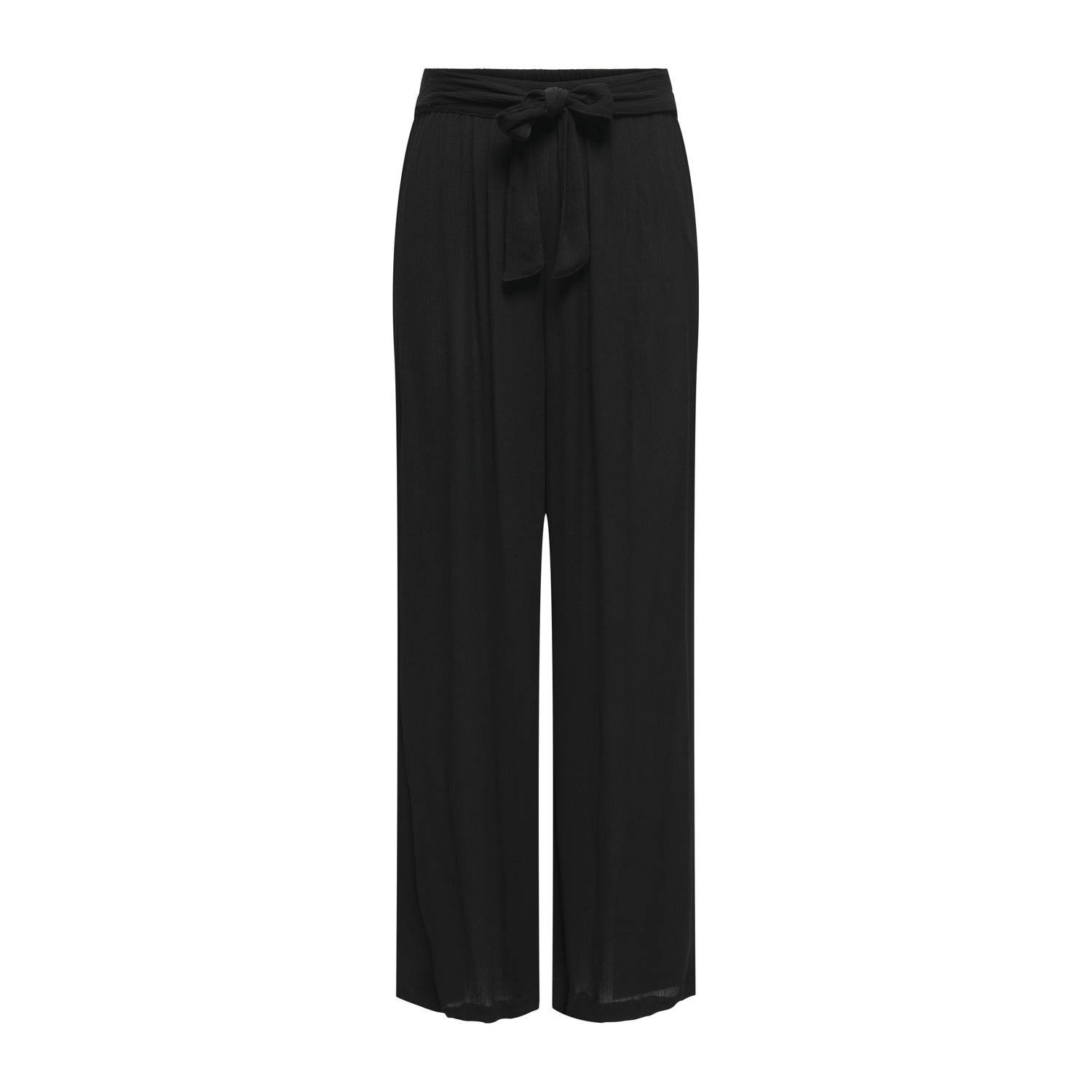 ONLY regular waist casual broek zwart