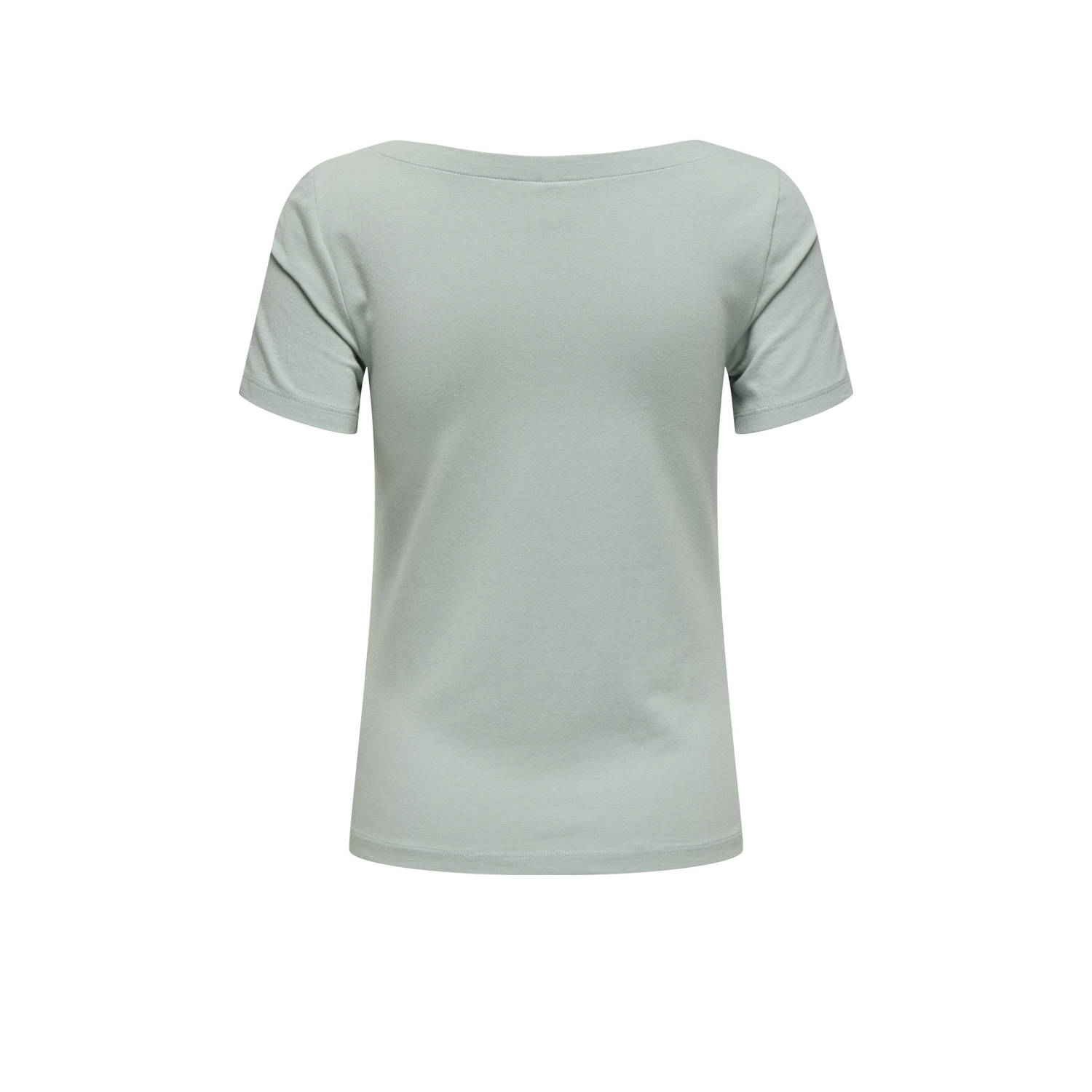 ONLY T-shirt grijsgroen gebreid