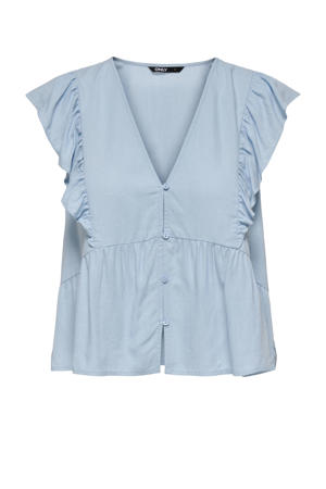 blousetop lichtblauw