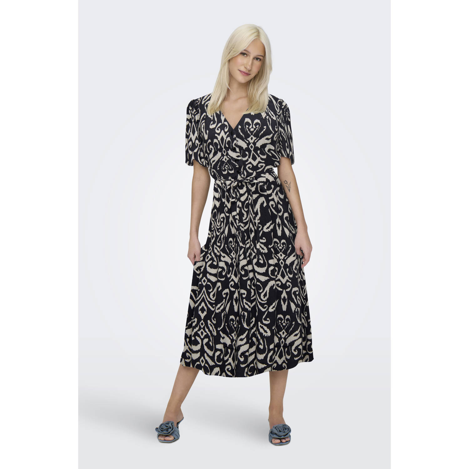 Only Zomerjurk ONLHALIA S S MIDI DRESS WVN NOOS
