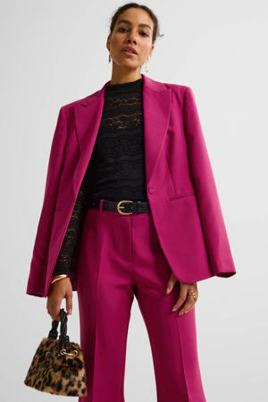 getailleerde blazer wijnrood