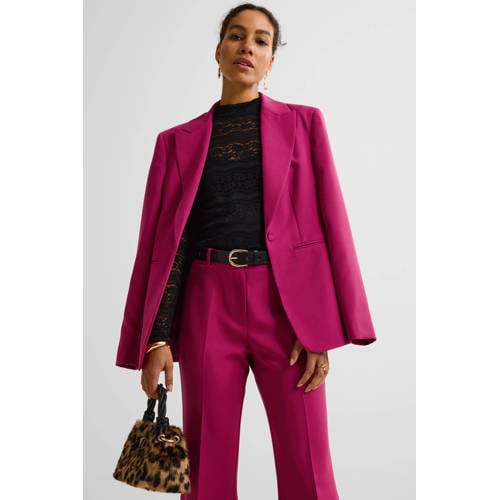 Ruby getailleerde blazer donkerpaars afbeelding