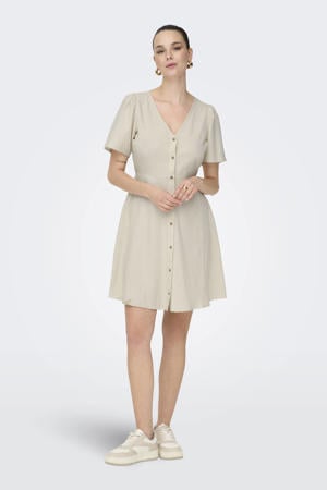 linnen zomerjurk beige