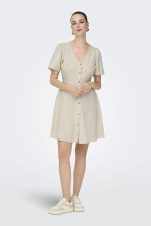 linnen zomerjurk beige