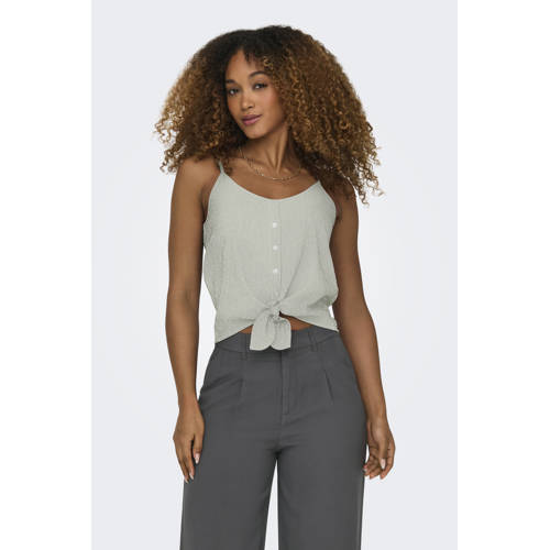 ONLY cropped top grijsgroen afbeelding
