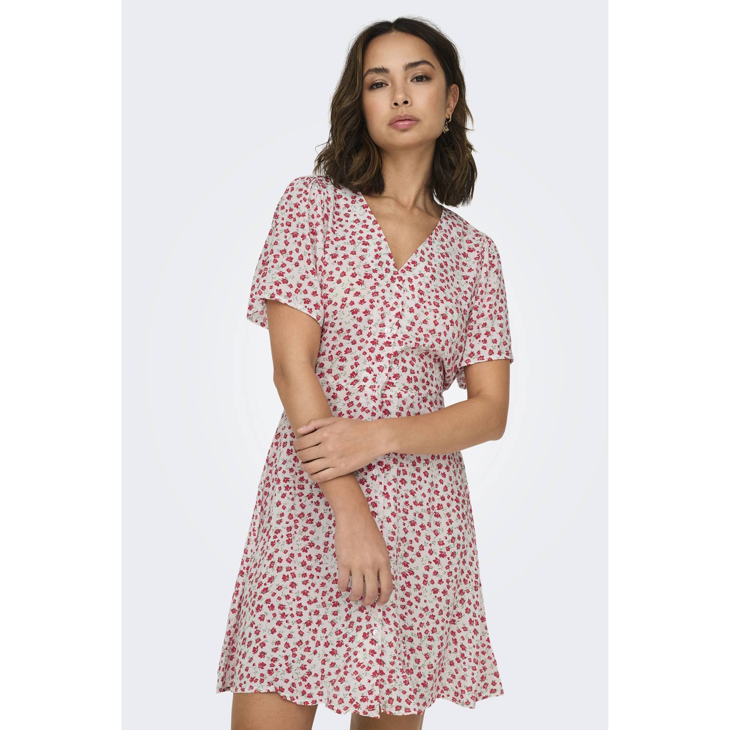 Only Regular fit mini-jurk van pure viscose model 'EVIDA'
