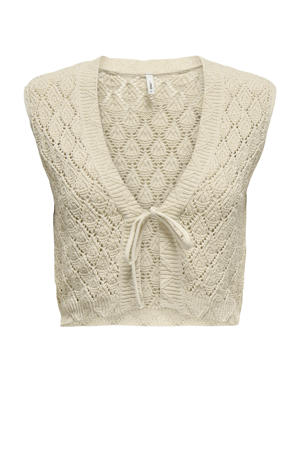 gebreid vest ecru