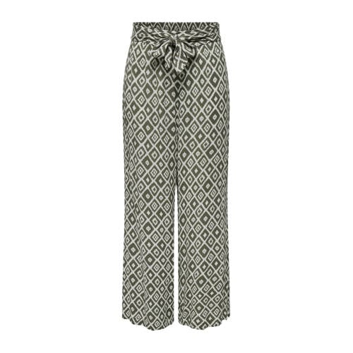 ONLY regular waist casual broek groen afbeelding