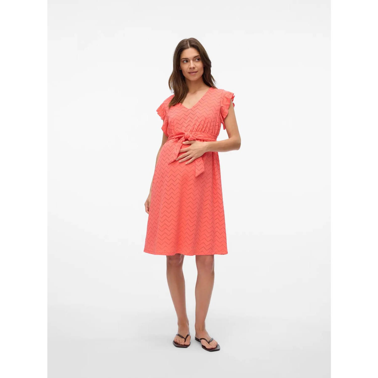 VERO MODA MATERNITY zwangerschaps mini jurk rosé