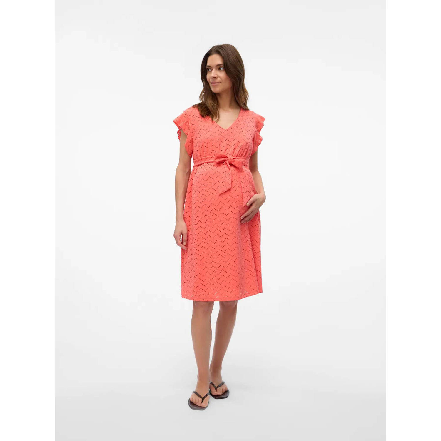 VERO MODA MATERNITY zwangerschaps mini jurk rosé