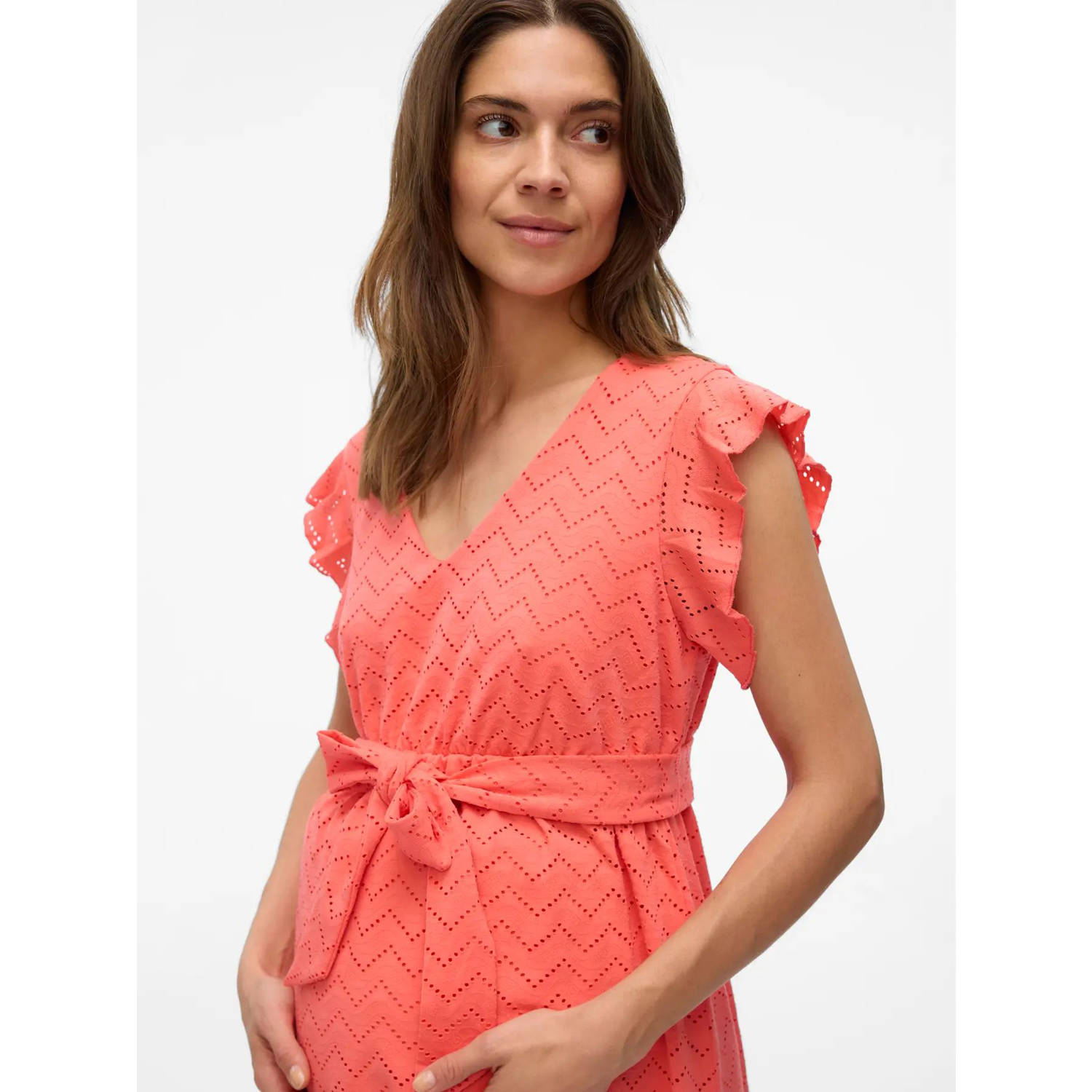 VERO MODA MATERNITY zwangerschaps mini jurk rosé