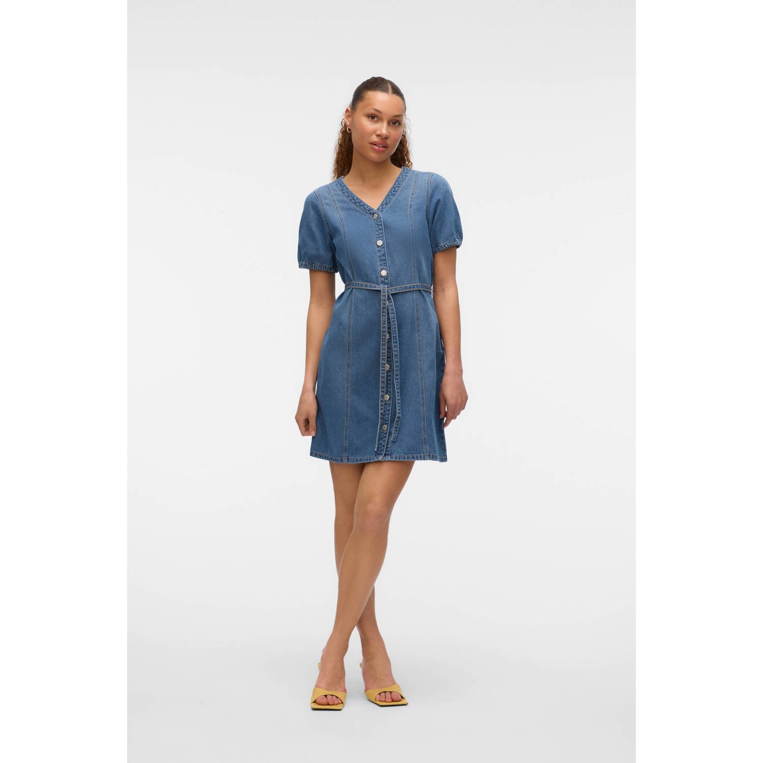 VERO MODA blousejurk medium blue denim