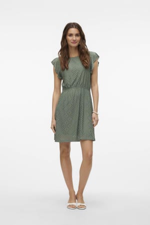 zomerjurk broderie groen