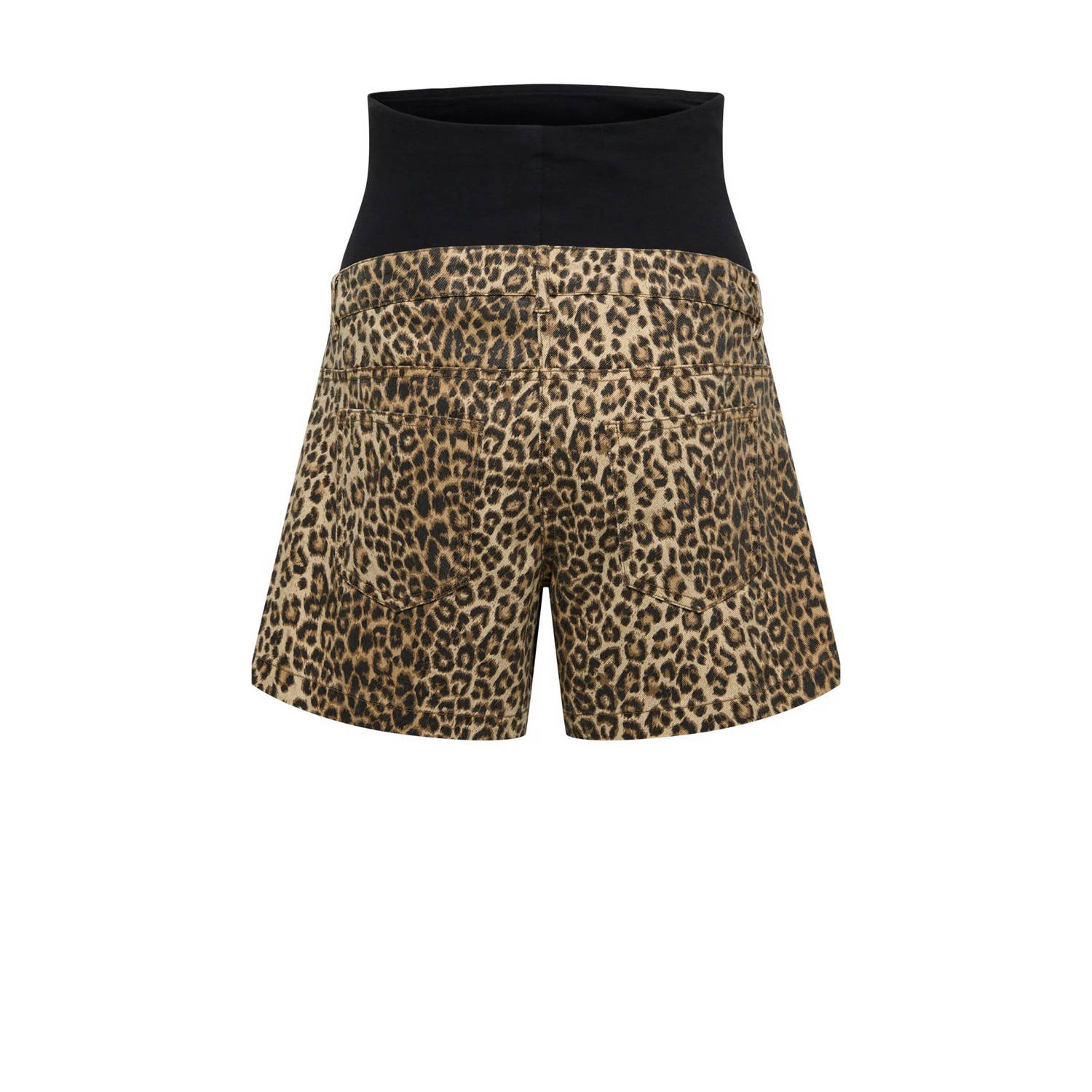 ONLY MATERNITY regular high waist zwangerschaps casual short bruin