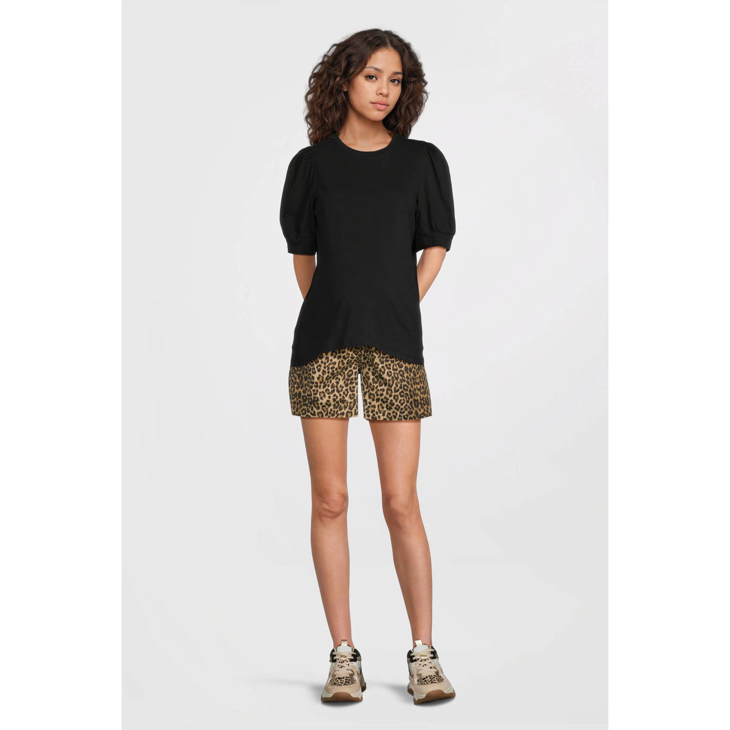 ONLY MATERNITY regular high waist zwangerschaps casual short bruin