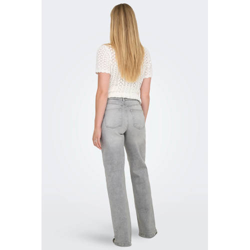 ONLY MATERNITY zwangerschaps wide leg jeans grey denim afbeelding