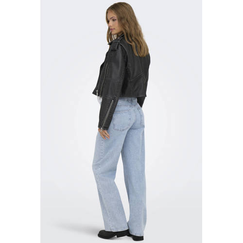 ONLY MATERNITY zwangerschapskleding wide leg jeans light blue denim afbeelding