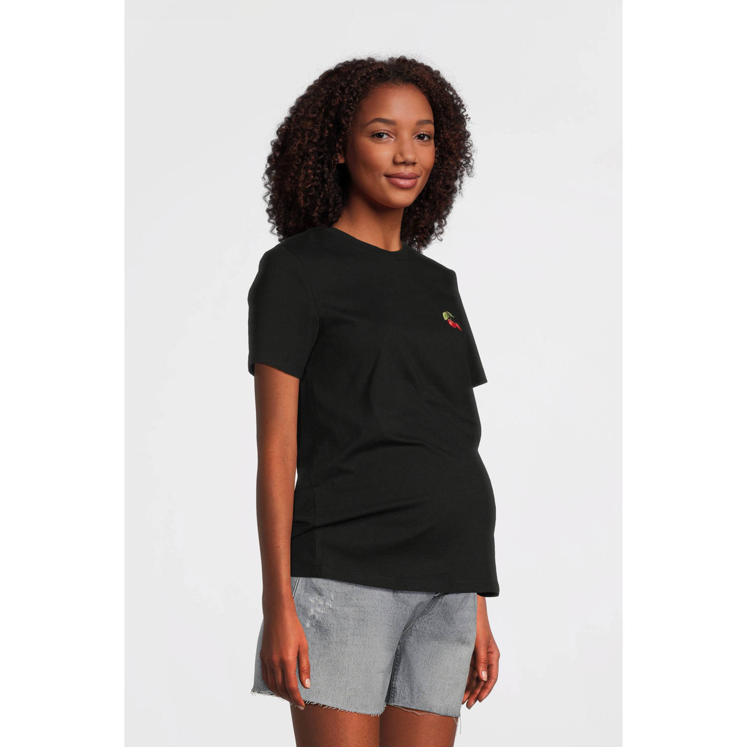 ONLY MATERNITY zwangerschaps T-shirt zwart