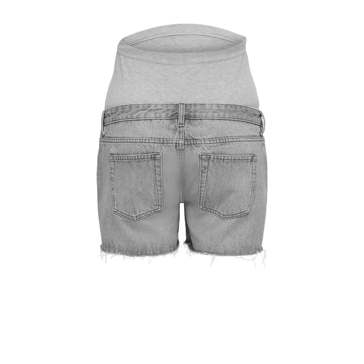 ONLY MATERNITY denim regular high waist zwangerschaps short grey denim