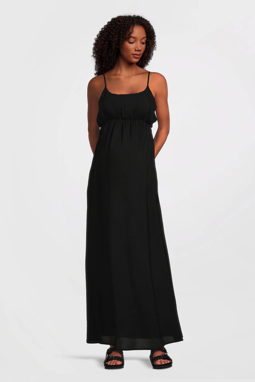ONLY MATERNITY zwangerschaps maxi jurk zwart