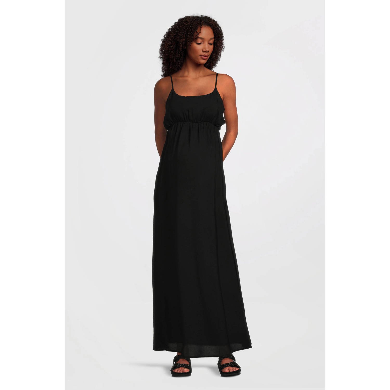 ONLY MATERNITY zwangerschaps maxi jurk zwart