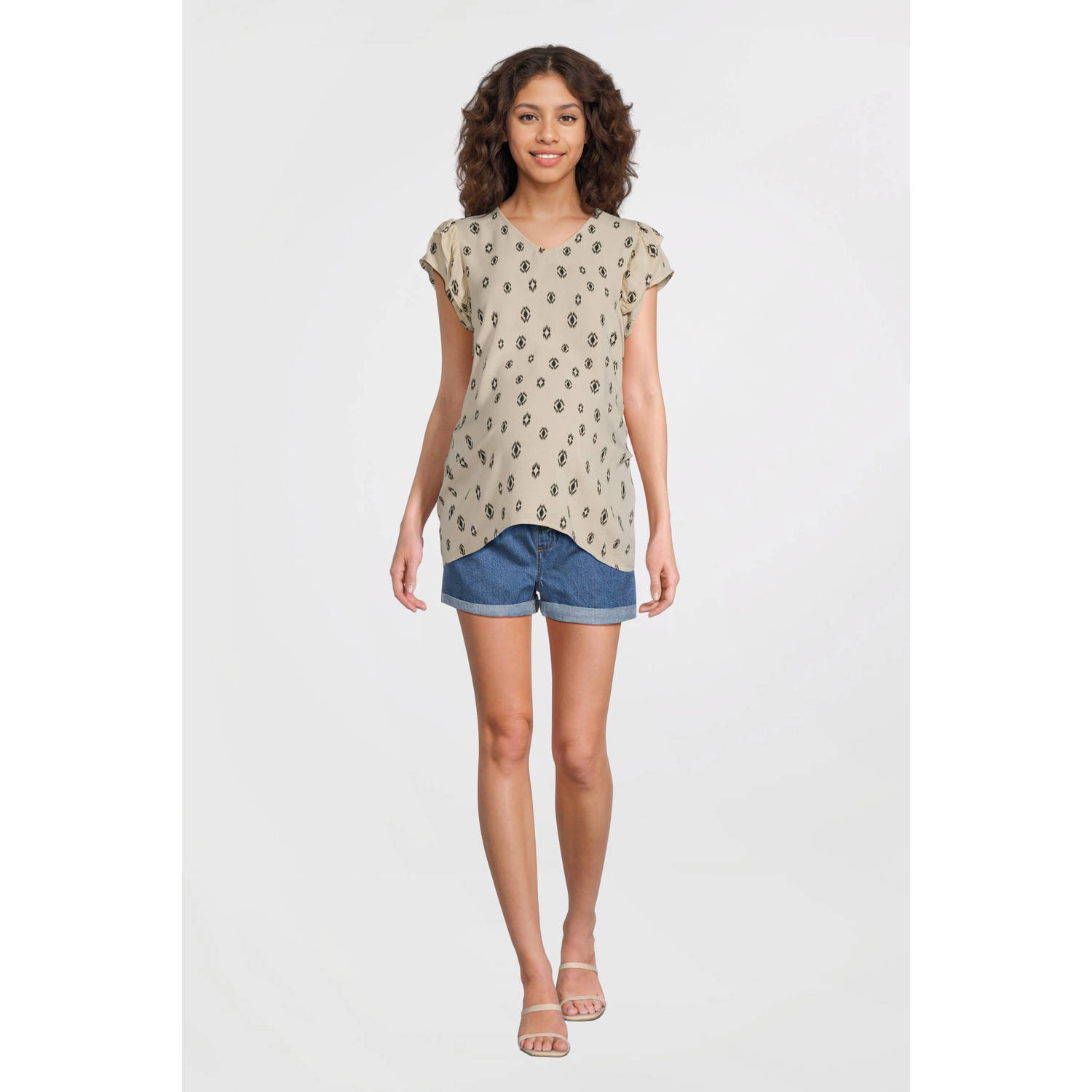 ONLY MATERNITY zwangerschaps T-shirt lichtgrijs