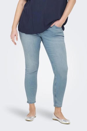 high waist skinny jeans light blue denim