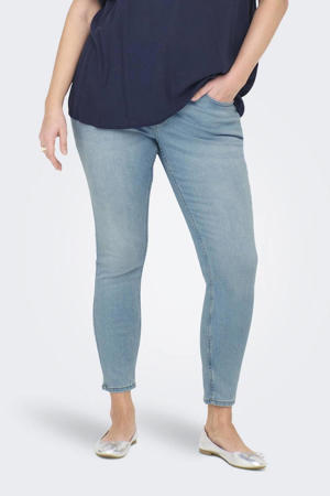 high waist skinny jeans light blue denim
