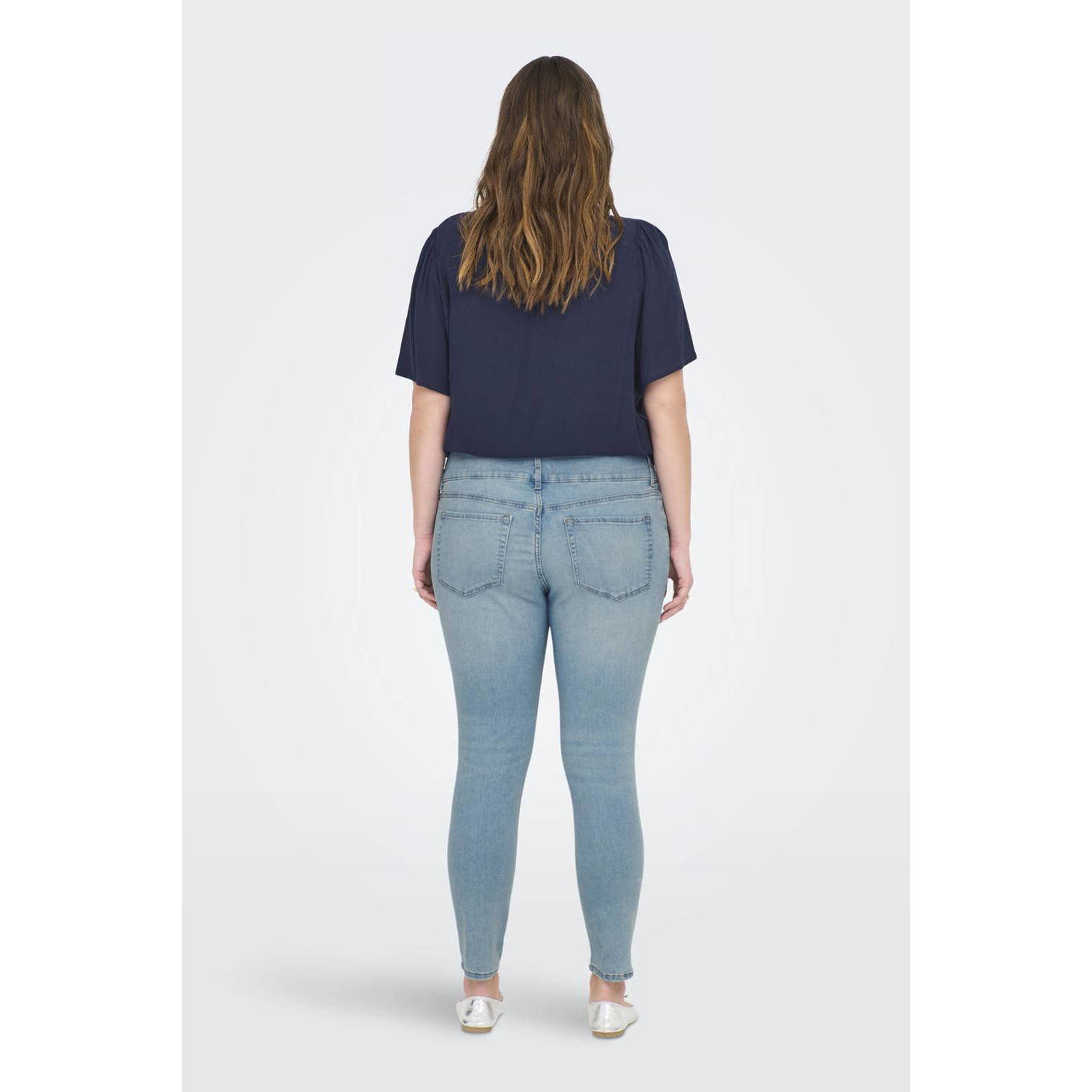 ONLY CARMAKOMA high waist skinny jeans light blue denim