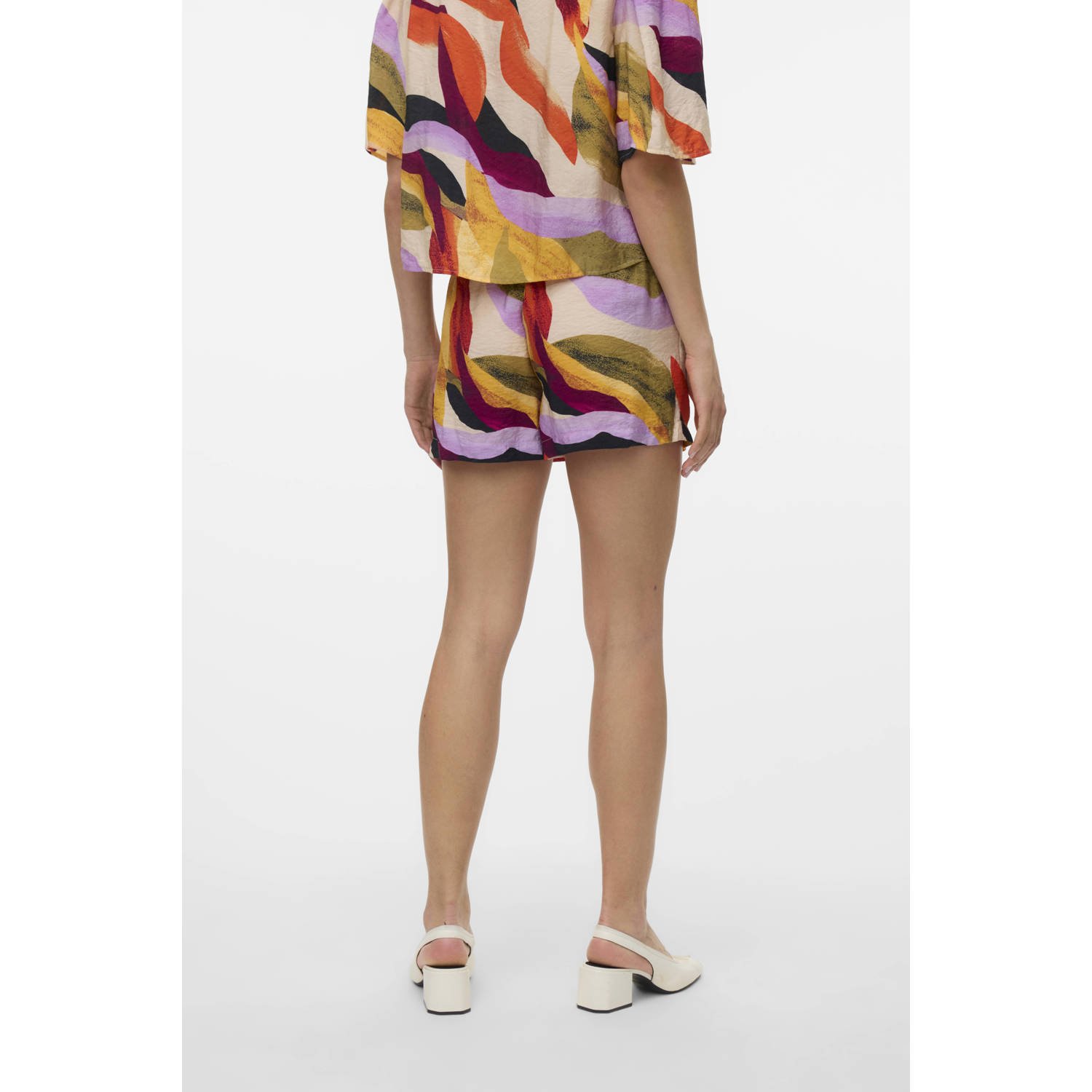 VERO MODA regular waist casual short oranje